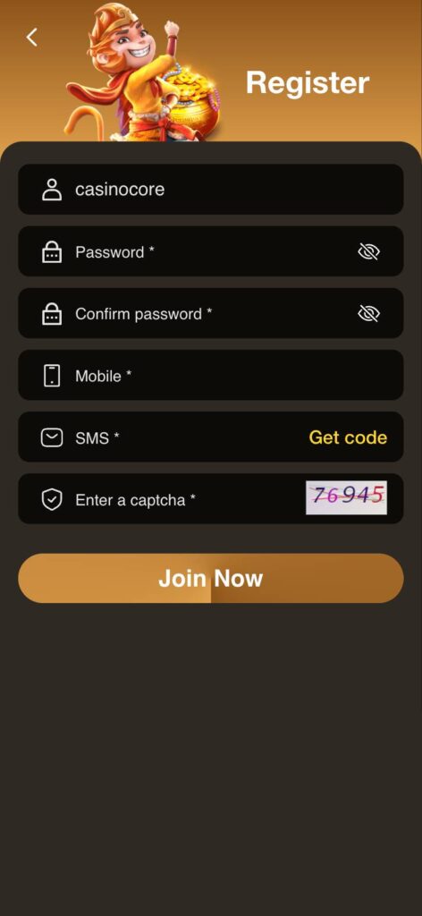 App preview - login & register